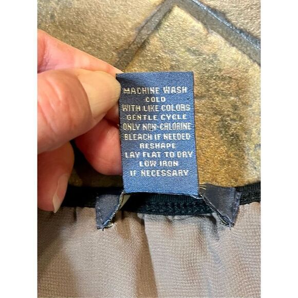 Verve Blues Women’s Black 3/4 Sleeves Open to Tan Chiffon in Back Small - Picture 8 of 8